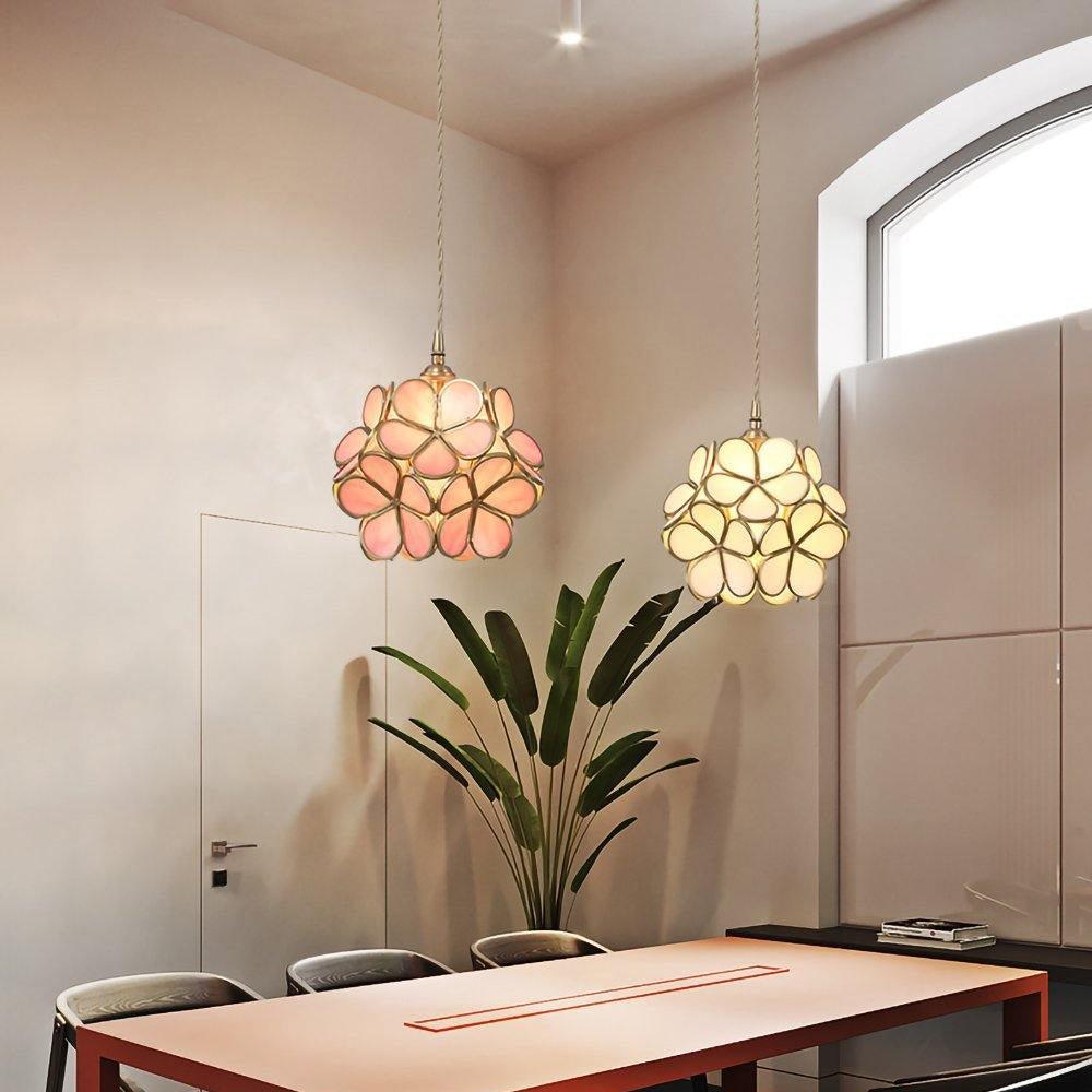 Glass Pendant Light with Petal Design-Lighting > Pendant Lights-casanuva-casanuva