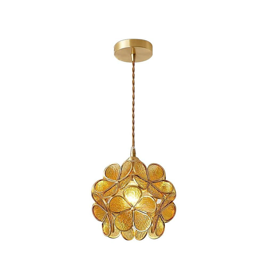 Glass Pendant Light with Petal Design-Lighting > Pendant Lights-casanuva-casanuva