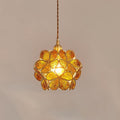 Glass Pendant Light with Petal Design-Lighting > Pendant Lights-casanuva-casanuva