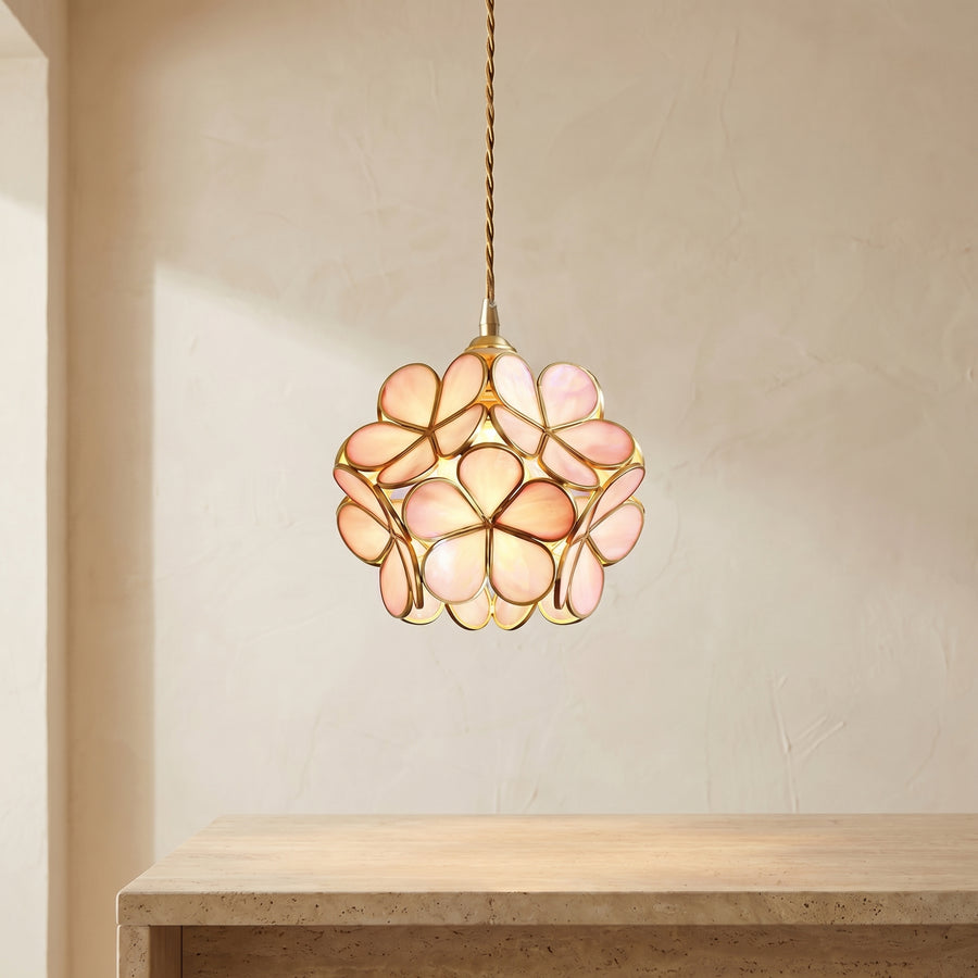 Glass Pendant Light with Petal Design-Lighting > Pendant Lights-casanuva-casanuva