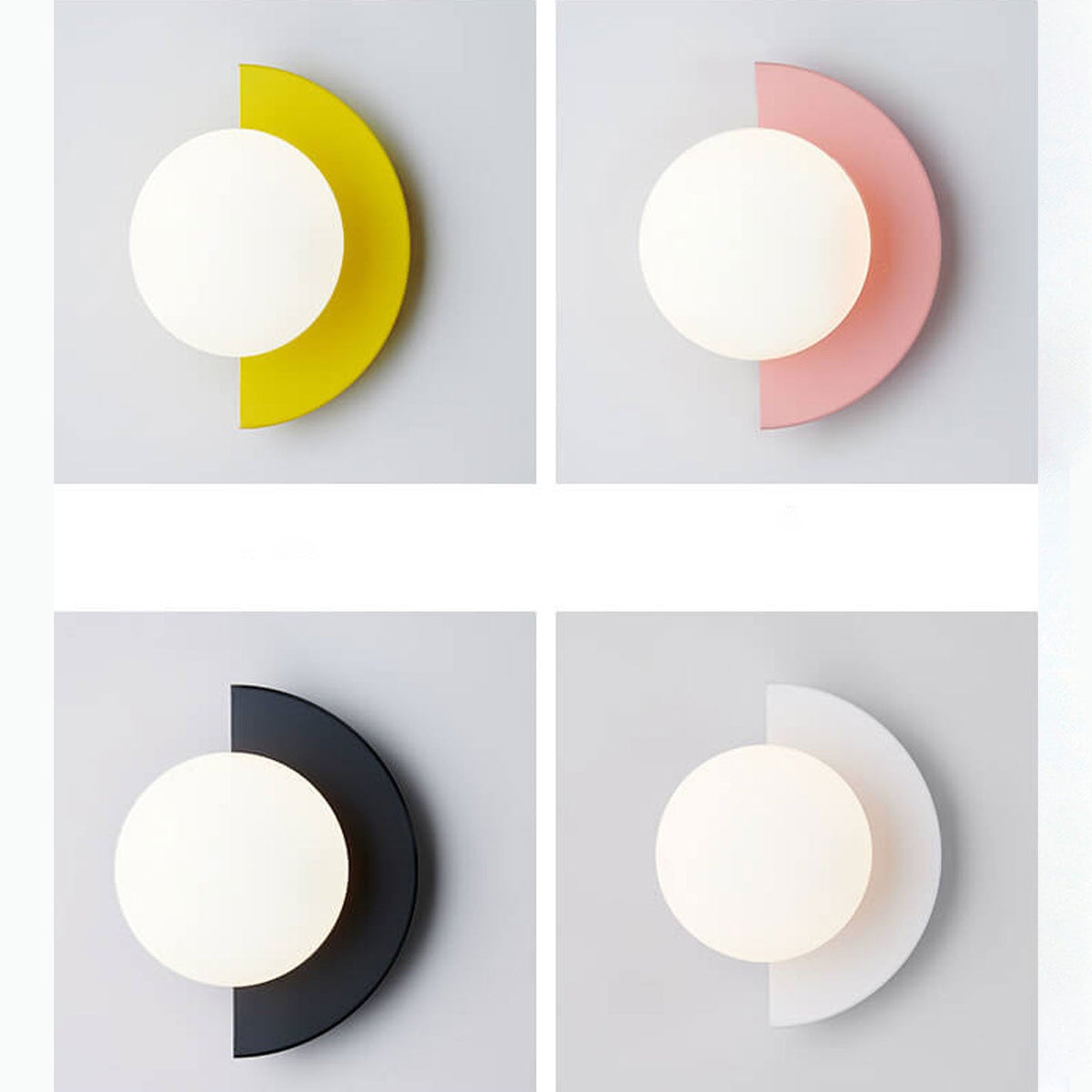 Glass Spherical Colorful Semicircle Wall Sconce Lamp 1-Light-Lighting > Wall Lights-casanuva-casanuva