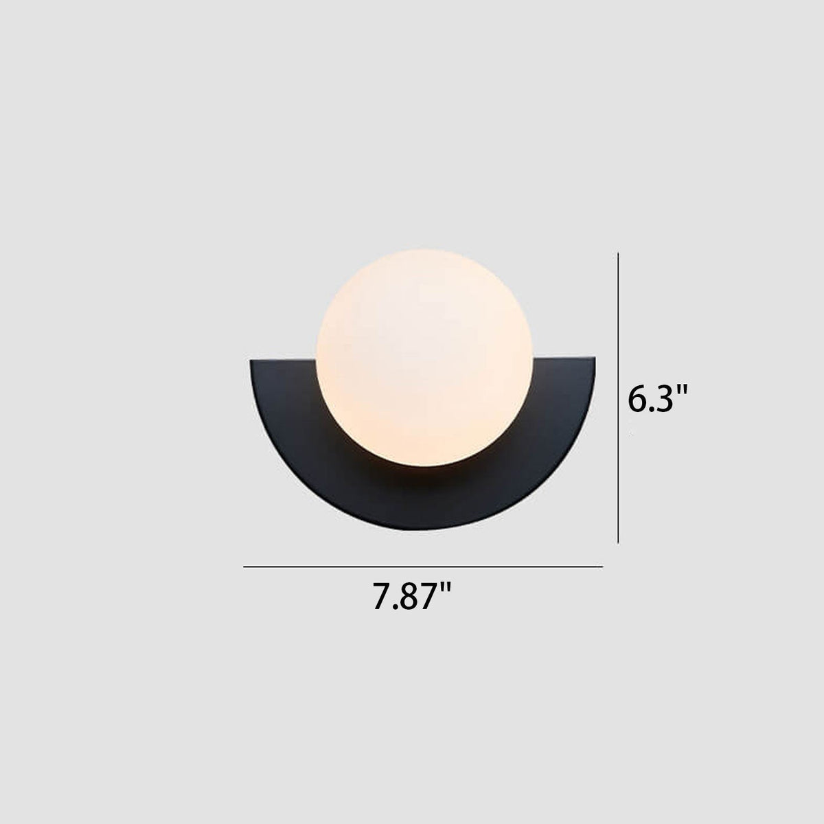 Glass Spherical Colorful Semicircle Wall Sconce Lamp 1-Light-Lighting > Wall Lights-casanuva-casanuva