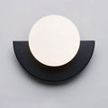 Glass Spherical Colorful Semicircle Wall Sconce Lamp 1-Light-Lighting > Wall Lights-casanuva-Black-100V-120V-Neutral Light (4000K)-casanuva