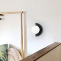 Glass Spherical Colorful Semicircle Wall Sconce Lamp 1-Light-Lighting > Wall Lights-casanuva-Black-100V-120V-Warm Light (3000K)-casanuva