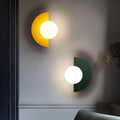 Glass Spherical Colorful Semicircle Wall Sconce Lamp 1-Light-Lighting > Wall Lights-casanuva-Dark Green-100V-120V-Warm Light (3000K)-casanuva