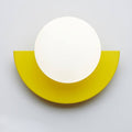 Glass Spherical Colorful Semicircle Wall Sconce Lamp 1-Light-Lighting > Wall Lights-casanuva-Yellow-100V-120V-Warm Light (3000K)-casanuva