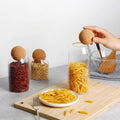 Glass Storage Jar Set with Cork Lid 3 Pieces-Kitchen & Dining > Kitchen Accessories-casanuva-casanuva