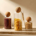 Glass Storage Jar Set with Cork Lid 3 Pieces-Kitchen & Dining > Kitchen Accessories-casanuva-casanuva