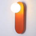 Glass Wall Sconce Lamp with Orange Ring 1-Light Nordic Minimalist Design-Lighting > Wall Lights-casanuva-casanuva