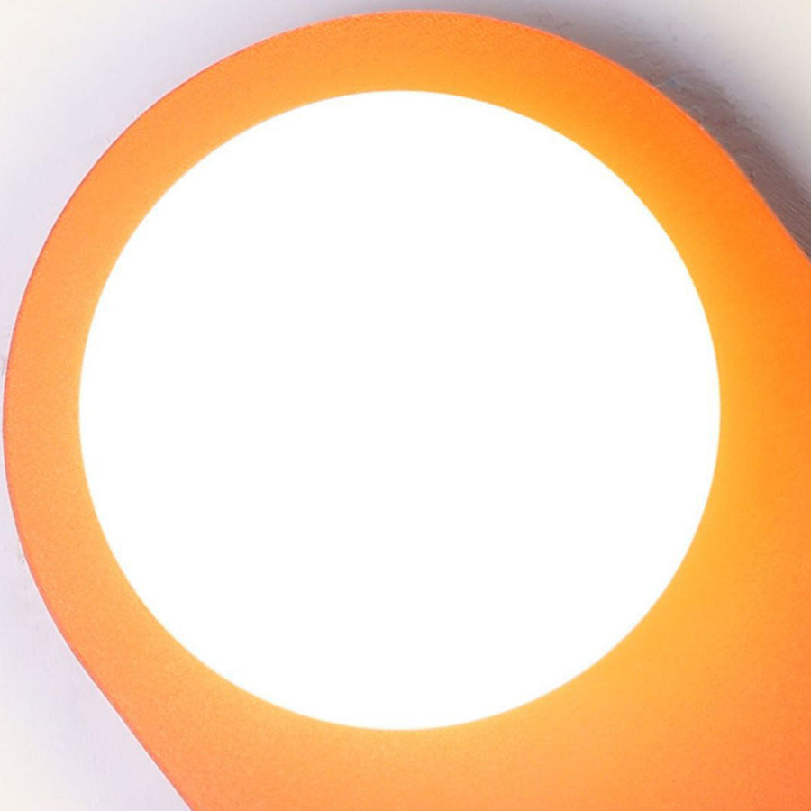 Glass Wall Sconce Lamp with Orange Ring 1-Light Nordic Minimalist Design-Lighting > Wall Lights-casanuva-casanuva