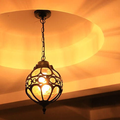 Globe Shape Waterproof Outdoor Pendant Light 1-Light Retro Industrial-Lighting > Outdoor Lighting-casanuva-casanuva