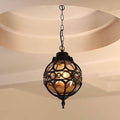 Globe Shape Waterproof Outdoor Pendant Light 1-Light Retro Industrial-Lighting > Outdoor Lighting-casanuva-casanuva