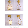 Globe Water Drop Shape 1-Light Wall Sconce Lamp-Lighting > Wall Lights-casanuva-casanuva