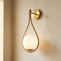 Globe Water Drop Shape 1-Light Wall Sconce Lamp-Lighting > Wall Lights-casanuva-casanuva