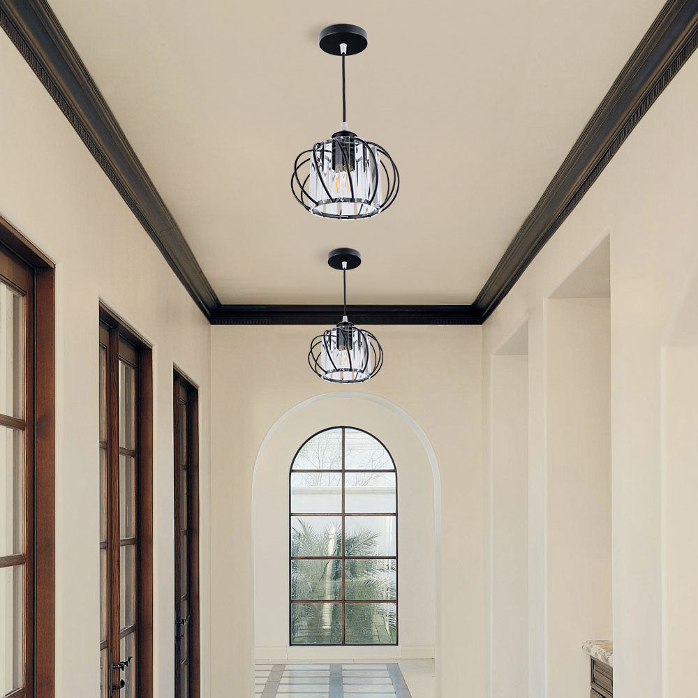 Globular Glass Pendant Light for Hallway-Lighting > Pendant Lights-casanuva-casanuva
