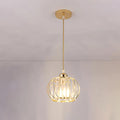 Globular Glass Pendant Light for Hallway-Lighting > Pendant Lights-casanuva-Pendant Light-Gold-D16*H16cm-casanuva