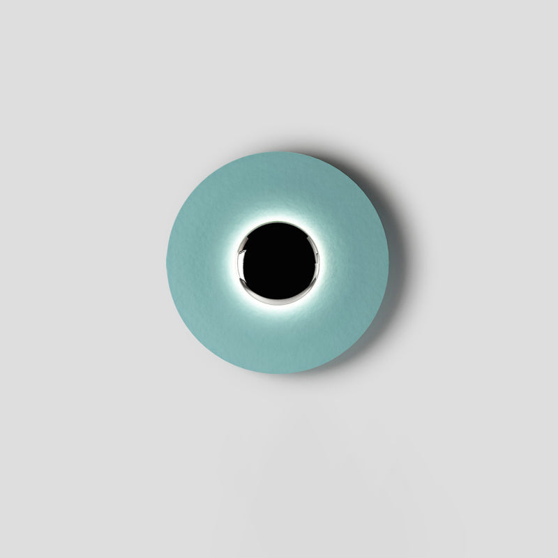 Glow Wall Light LED-Lighting > Wall Lights-casanuva-11.8" x H 11.8"-Blue & Chrome-Warm Light-casanuva