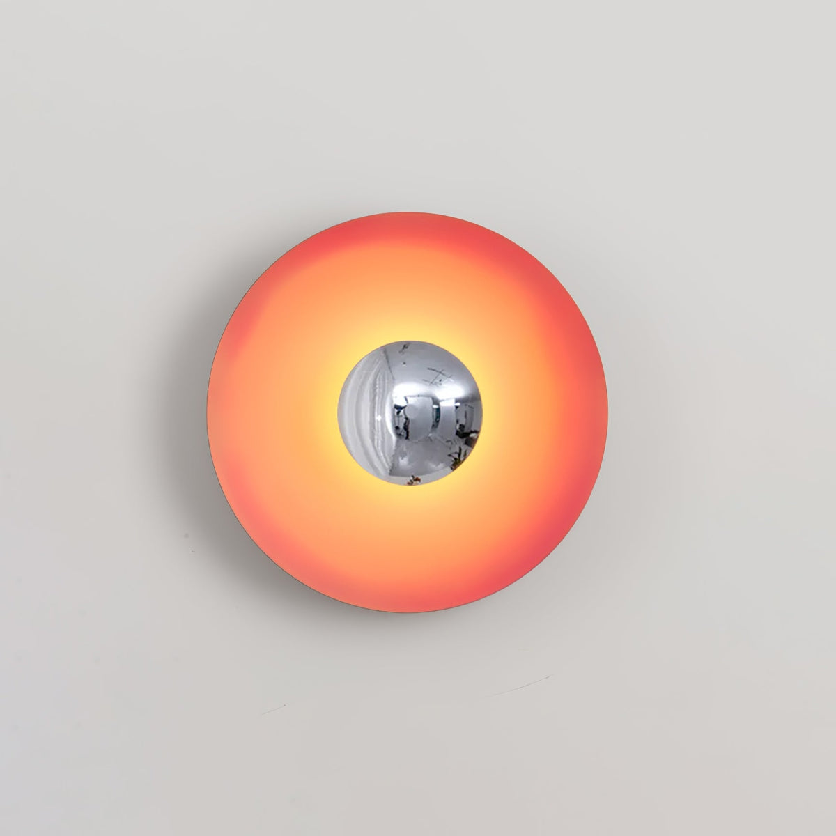 Glow Wall Light LED-Lighting > Wall Lights-casanuva-11.8" x H 11.8"-Orange & Chrome-Warm Light-casanuva