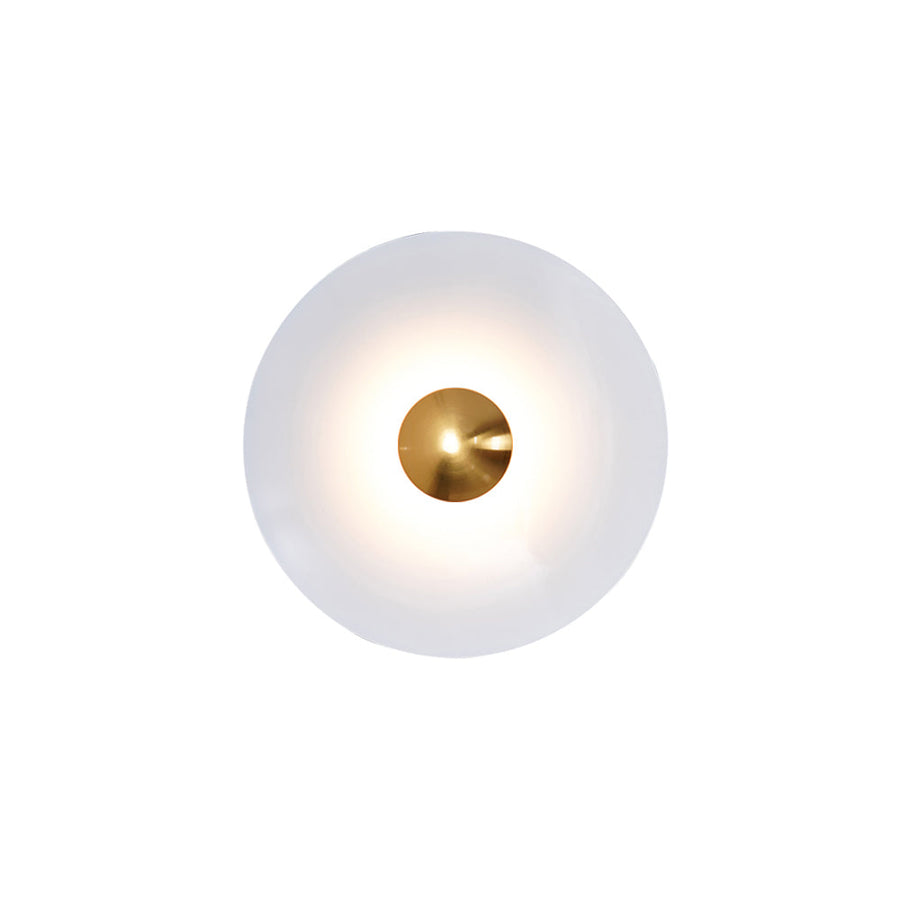 Glow Wall Light LED-Lighting > Wall Lights-casanuva-11.8" x H 11.8"-White & Antique copper-Warm Light-casanuva