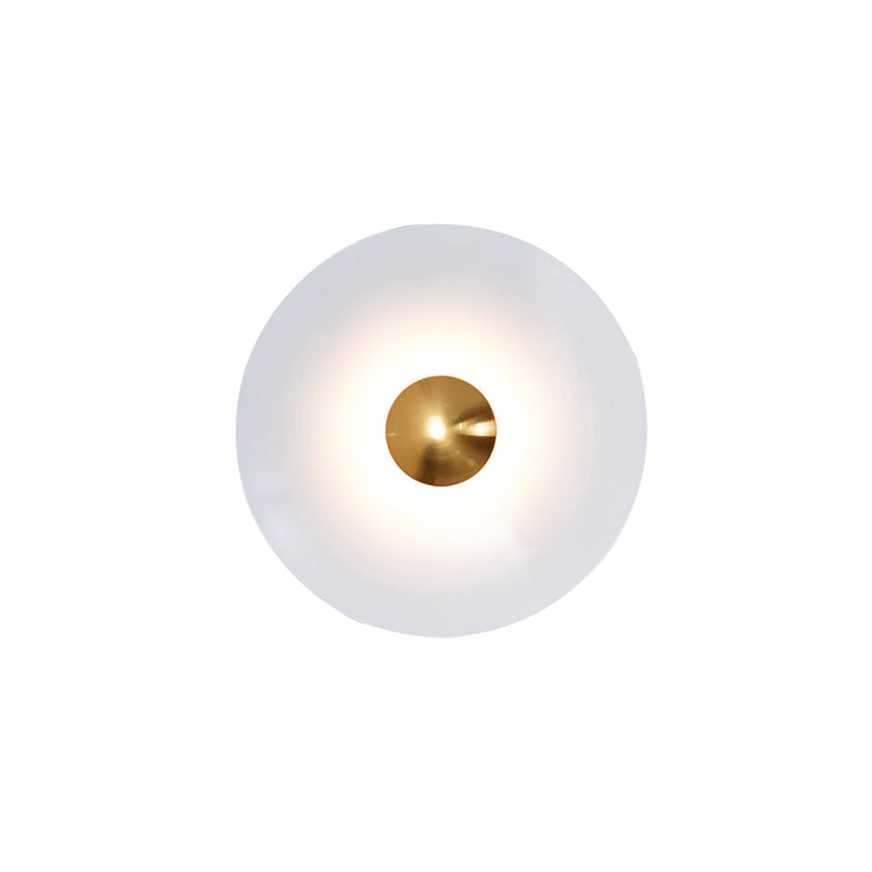 Glow Wall Light LED-Lighting > Wall Lights-casanuva-11.8" x H 11.8"-White & Antique copper-Warm Light-casanuva