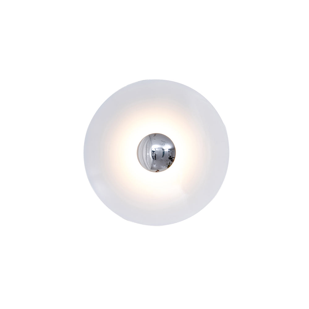 Glow Wall Light LED-Lighting > Wall Lights-casanuva-11.8" x H 11.8"-White & Chrome-Warm Light-casanuva