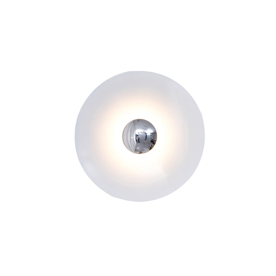Glow Wall Light LED-Lighting > Wall Lights-casanuva-11.8" x H 11.8"-White & Chrome-Warm Light-casanuva
