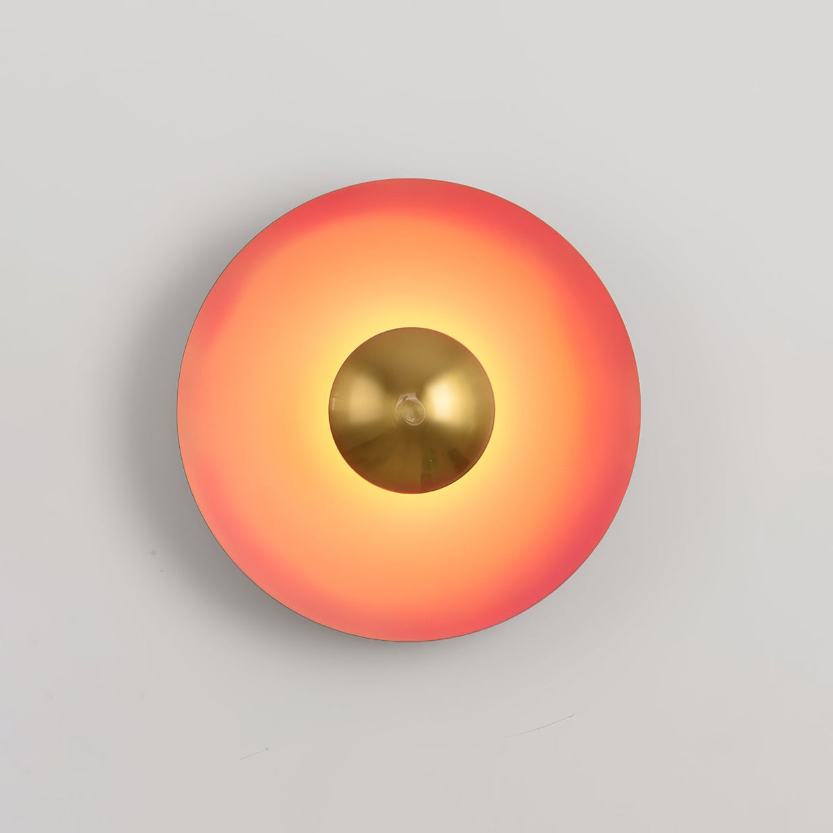 Glow Wall Light LED-Lighting > Wall Lights-casanuva-15.7" x H 15.7"-Orange & Antique copper-Warm Light-casanuva
