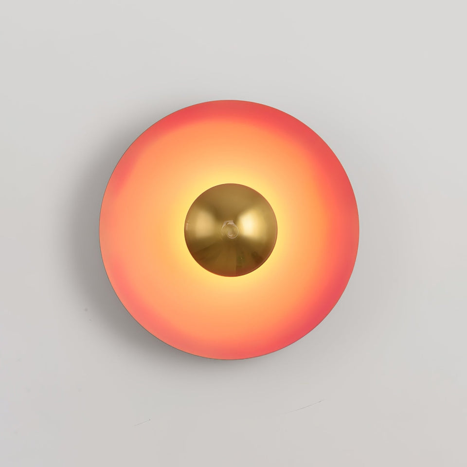 Glow Wall Light LED-Lighting > Wall Lights-casanuva-15.7" x H 15.7"-Orange & Antique copper-Warm Light-casanuva