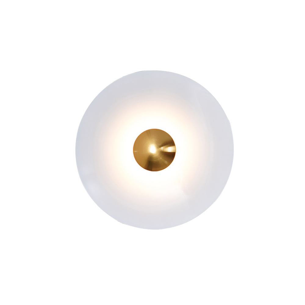 Glow Wall Light LED-Lighting > Wall Lights-casanuva-15.7" x H 15.7"-White & Antique copper-Warm Light-casanuva