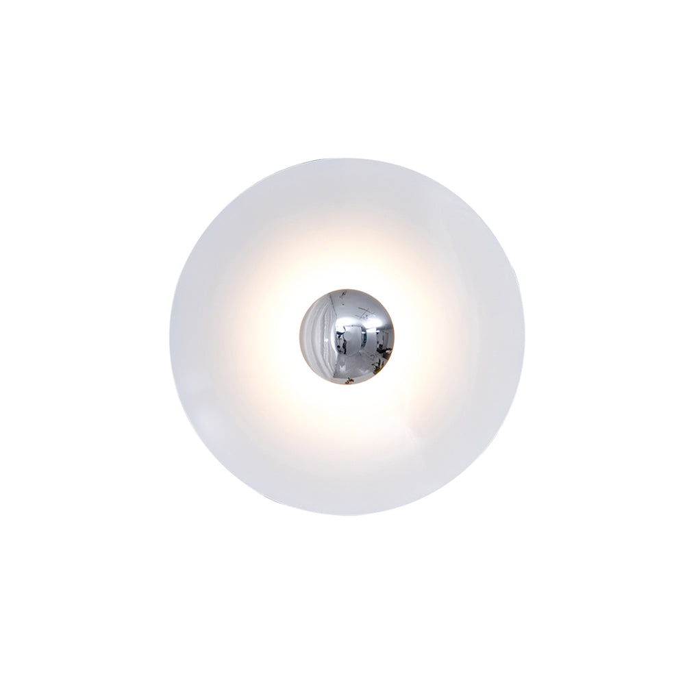 Glow Wall Light LED-Lighting > Wall Lights-casanuva-15.7" x H 15.7"-White & Chrome-Warm Light-casanuva