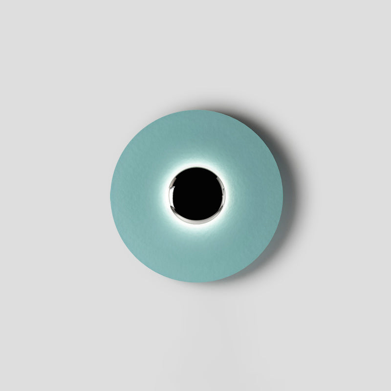 Glow Wall Light LED-Lighting > Wall Lights-casanuva-19.7" x H 19.7"-Blue & Chrome-Warm Light-casanuva