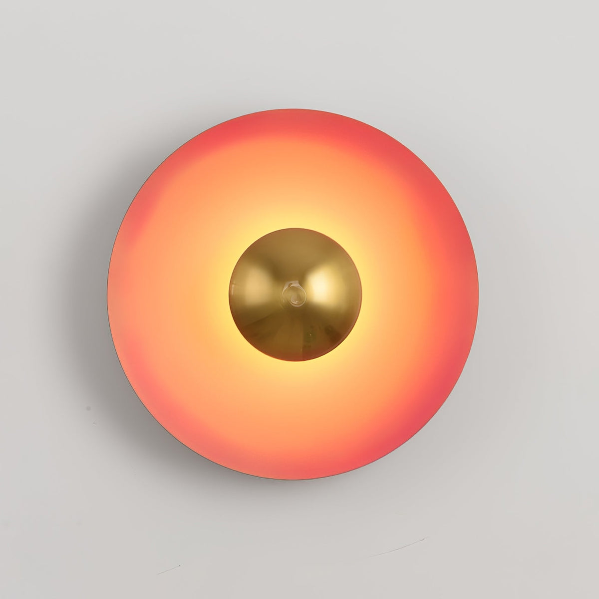 Glow Wall Light LED-Lighting > Wall Lights-casanuva-19.7" x H 19.7"-Orange & Antique copper-Warm Light-casanuva