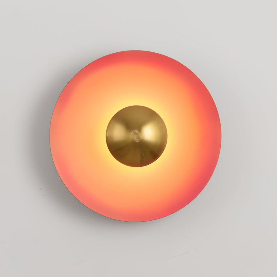 Glow Wall Light LED-Lighting > Wall Lights-casanuva-19.7" x H 19.7"-Orange & Antique copper-Warm Light-casanuva