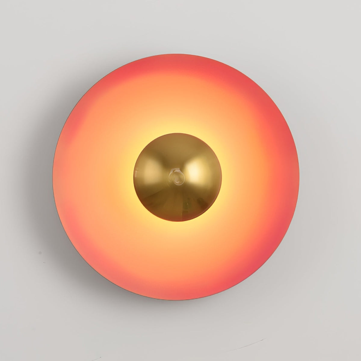 Glow Wall Light LED-Lighting > Wall Lights-casanuva-23.6" x H 23.6"-Orange & Antique copper-Warm Light-casanuva