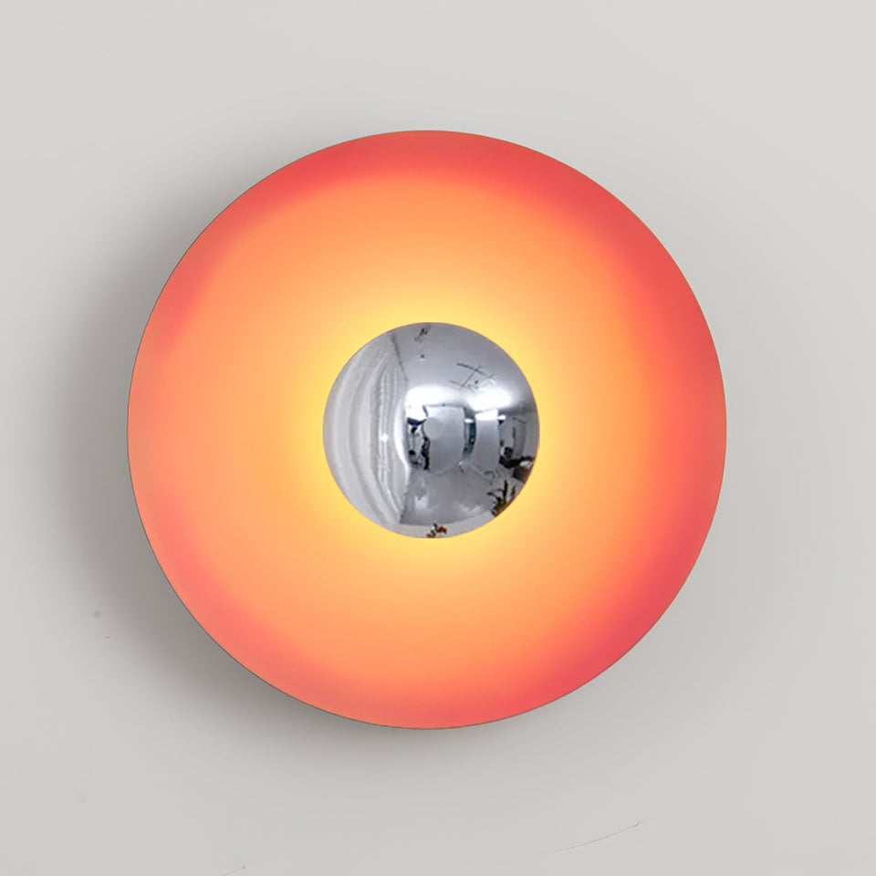 Glow Wall Light LED-Lighting > Wall Lights-casanuva-23.6" x H 23.6"-Orange & Chrome-Warm Light-casanuva