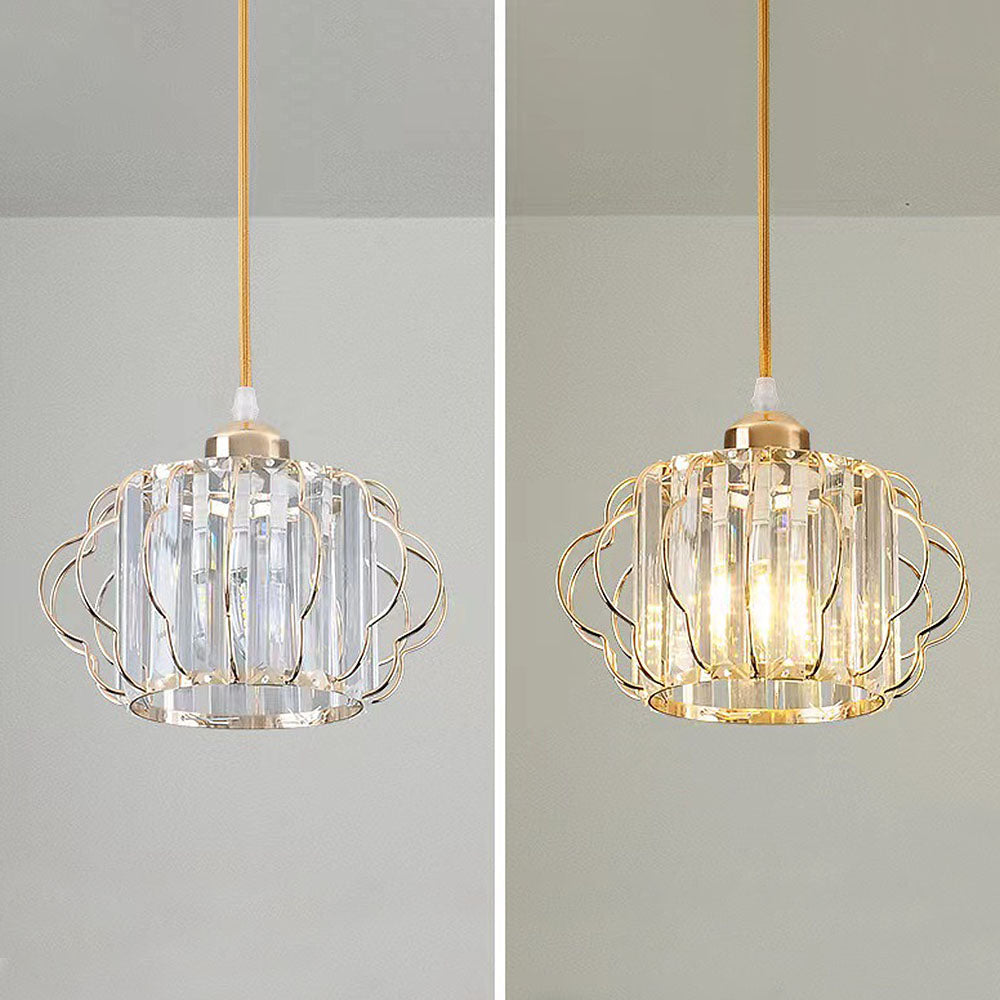 Gold Crystal Hallway Ceiling Light Fixture-Lighting > Ceiling Lights-casanuva-casanuva