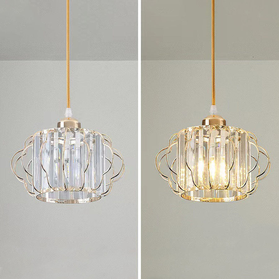 Gold Crystal Hallway Ceiling Light Fixture-Lighting > Ceiling Lights-casanuva-casanuva