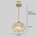 Gold Crystal Hallway Ceiling Light Fixture-Lighting > Ceiling Lights-casanuva-casanuva