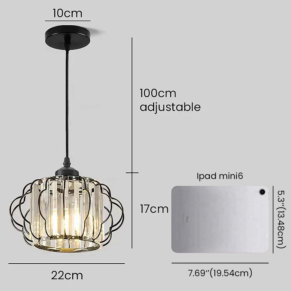 Gold Crystal Hallway Ceiling Light Fixture-Lighting > Ceiling Lights-casanuva-casanuva