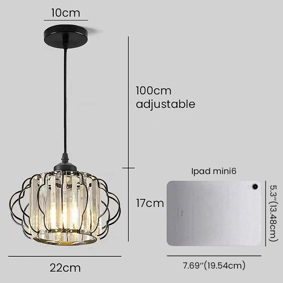 Gold Crystal Hallway Ceiling Light Fixture-Lighting > Ceiling Lights-casanuva-casanuva