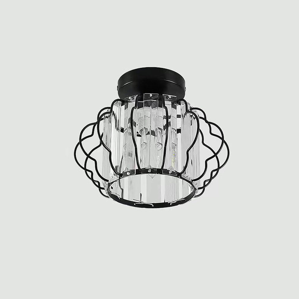 Gold Crystal Hallway Ceiling Light Fixture-Lighting > Ceiling Lights-casanuva-casanuva
