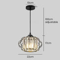 Gold Crystal Hallway Ceiling Light Fixture-Lighting > Ceiling Lights-casanuva-casanuva
