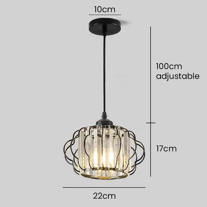 Gold Crystal Hallway Ceiling Light Fixture-Lighting > Ceiling Lights-casanuva-casanuva