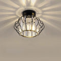 Gold Crystal Hallway Ceiling Light Fixture-Lighting > Ceiling Lights-casanuva-Black-Ceiling Light-D22*H17CM-casanuva