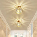 Gold Crystal Hallway Ceiling Light Fixture-Lighting > Ceiling Lights-casanuva-Gold-Ceiling Light-D22*H17CM-casanuva