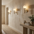 Gold Marble Wall Lamp-Lighting > Wall Lights-casanuva-casanuva