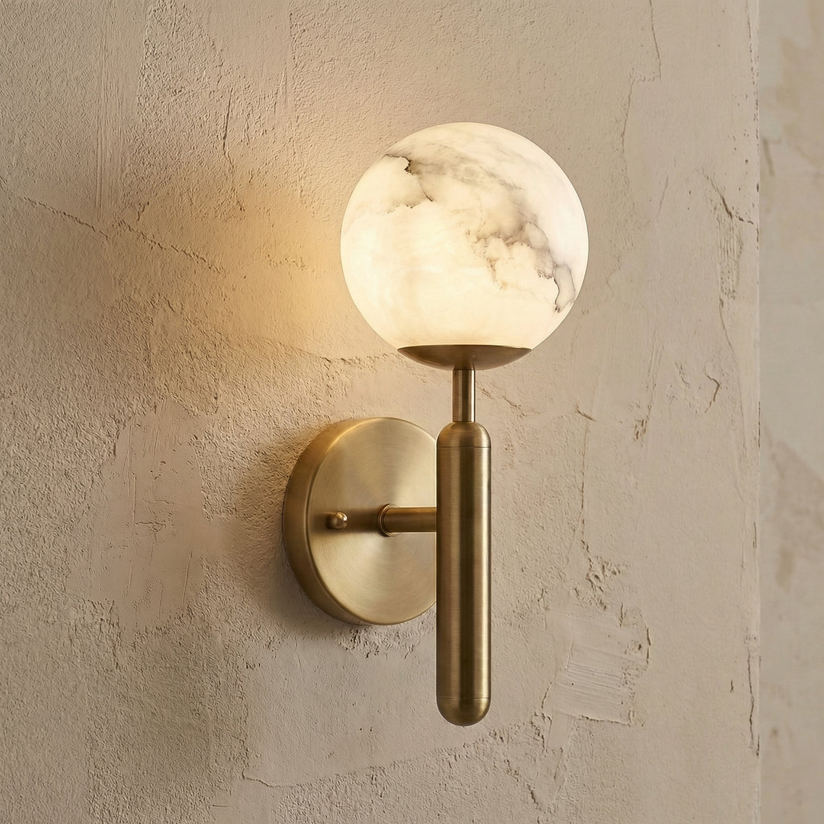 Gold Marble Wall Lamp-Lighting > Wall Lights-casanuva-casanuva