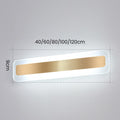 Gold Metal Long Bathroom Wall Mirror Light-Lighting > Wall Lights-casanuva-casanuva