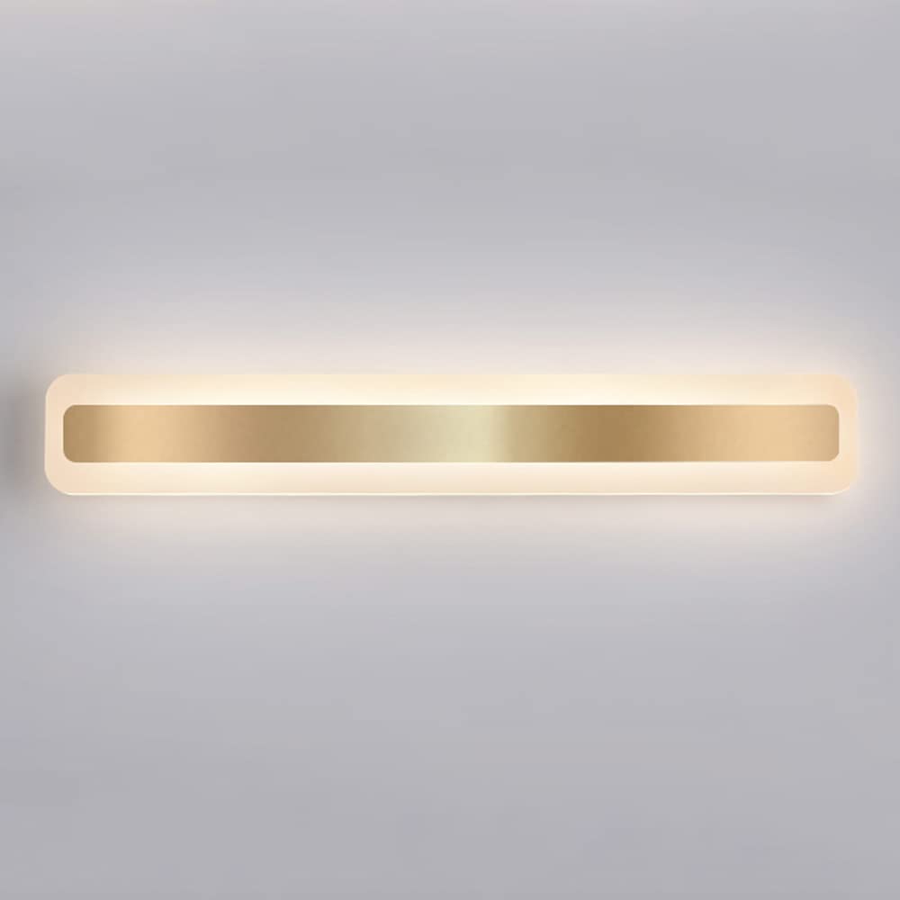 Gold Metal Long Bathroom Wall Mirror Light-Lighting > Wall Lights-casanuva-casanuva