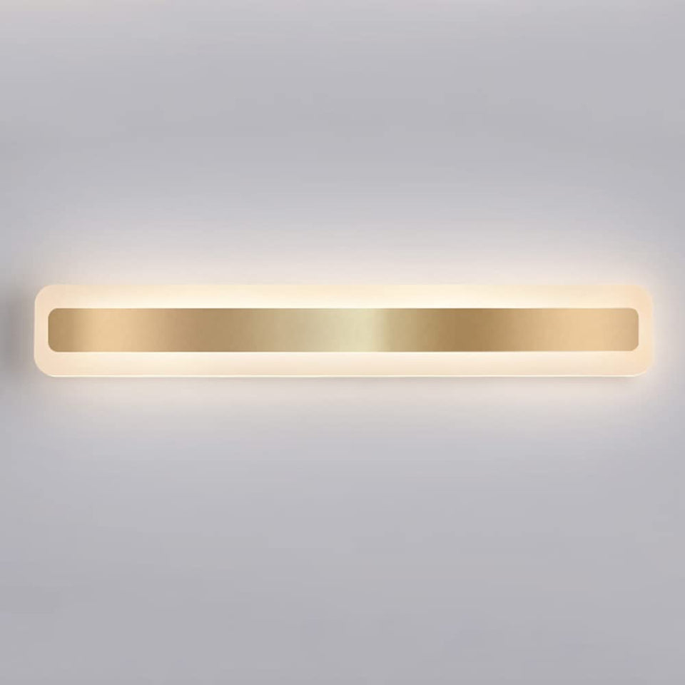 Gold Metal Long Bathroom Wall Mirror Light-Lighting > Wall Lights-casanuva-casanuva